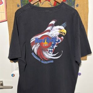 Y2K HARD ROCK CAFE Nassau, Bahamas Eagle Guitar Graphic T-Shirt (XL)